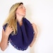 Crochet capelet winter fashion, raf color ruffled edges, Fedra Capelet, gift for her under 75