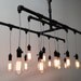 Industrial pipe pendant edison chandelier