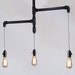The Original Industrial edison tiered trio pipe chandelier