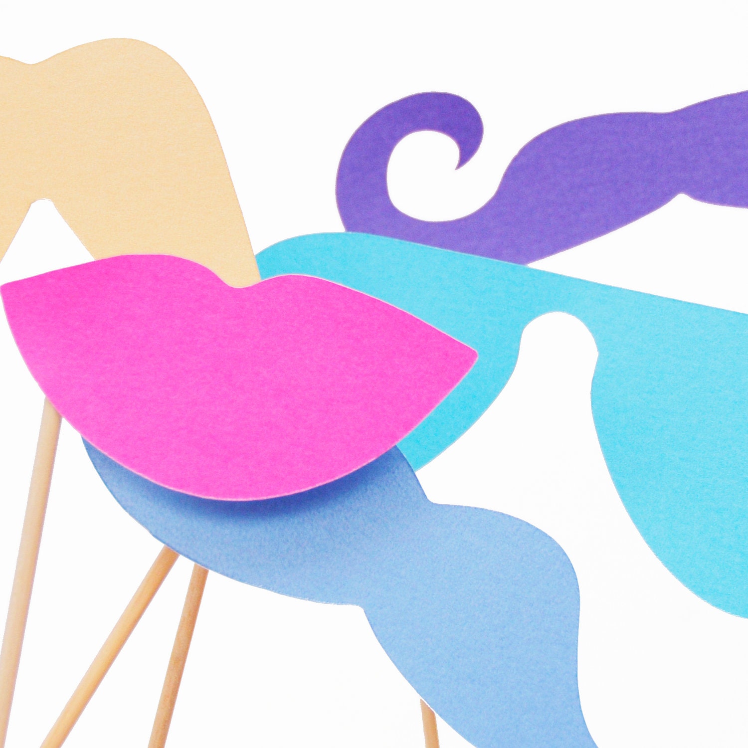 Party Photo Booth Props - Colour Collection