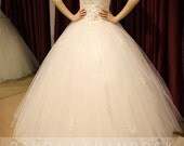 Mika/wedding gown/bridal dress/women clothing/dress/long/lace/tulle/elegant/custom made/ALL SIZE