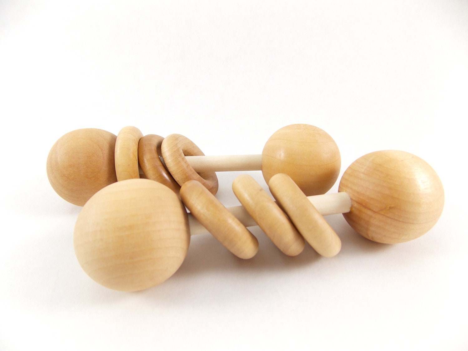 Organic Baby Rattles, Set of 2 Baby Rattles, Baby Toy, Great Baby Gift