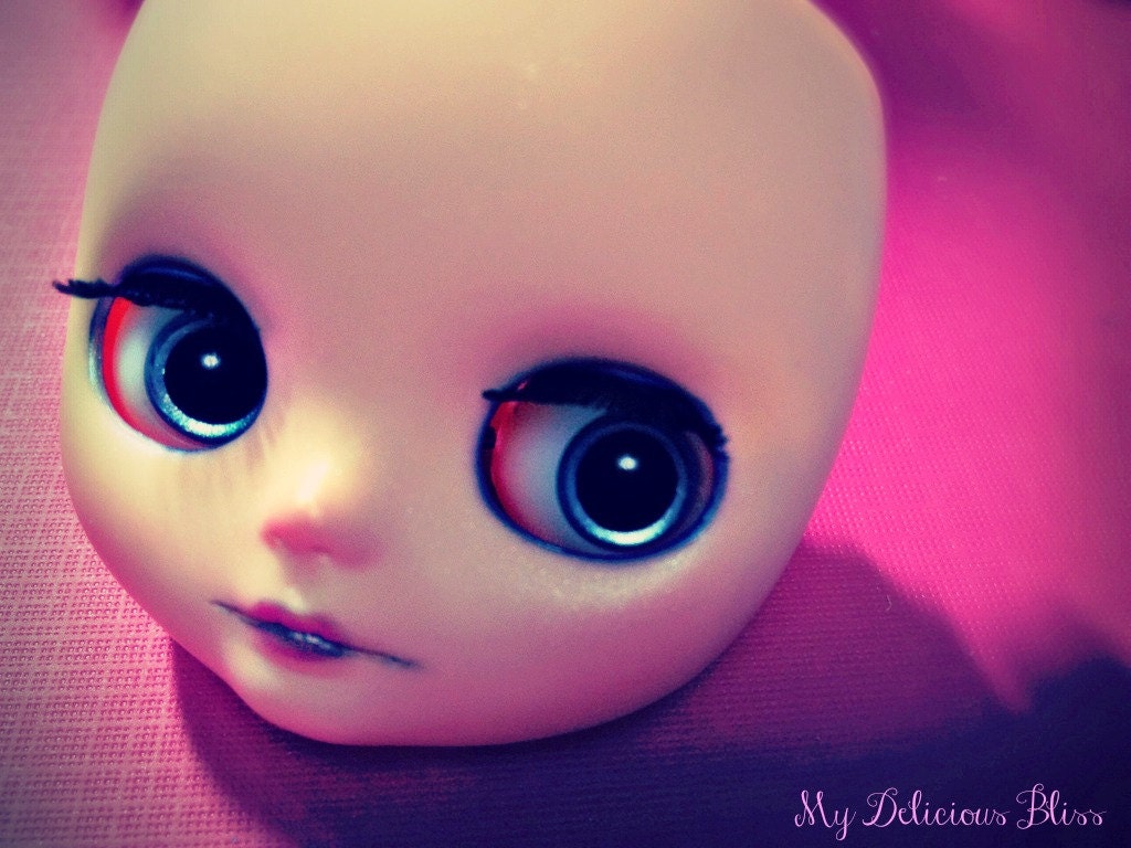 OOAK Middie Blythe Hand Painted Eyechips, Lavender Fields
