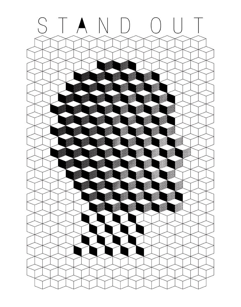 11" X 14" Stand Out Screen Print