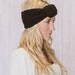 Black Knitted Knotted Mohair Ear Warmer Headband - Knot Just Any Ear Warmer in Black