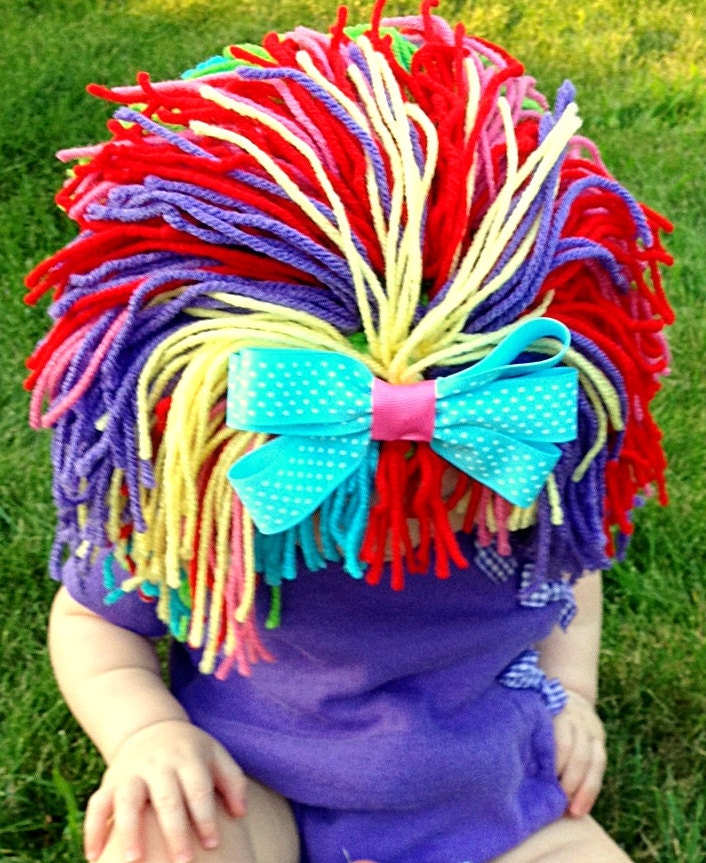 Clown Costume Baby Hat Baby Girl Clown Wig Pageant Clothes Colorful Wig Toddler Costume Photo Prop Dress Up Clothes Kids Cap
