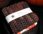 Crochet Dishcloths, Set of 2, Thanksgiving hostess gift, Fall/Autumn Colors