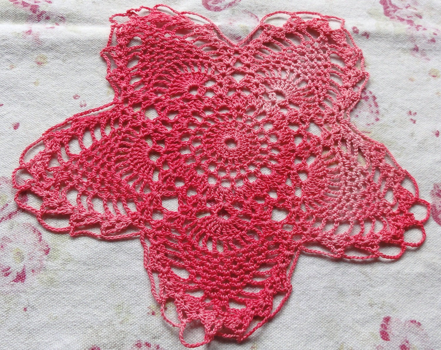 Vintage Doilie, hand dyed