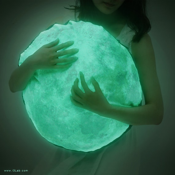 The Moonlight hug cushion, NOCTURN BY MOONLIGHT ( glow in the dark moon pillow )