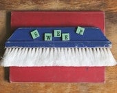 Cobalt Blue Wood Brush Nylon Bristles Wide