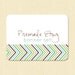 Premade Etsy Shop Graphics Set, Customized With Your Shop Name, Chevron Banner and More- Aqua, Chocolate, and Lime