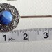 Filigree Bobby Pin Set, Blue Stone, Repurposed Vintage Earrings, Hair Jewelry, Unique Gift