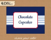 PRINTABLE tags 3.5x2.5in - CHOOSE your colors -  gift tags, holiday gift tags, food labels, place cards - 157