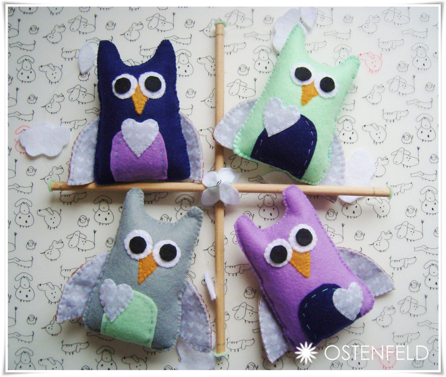 SALE 20% - Owl mobile, baby mobile, Nursery mobile, bird mobile, kids decoration