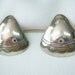 Puffed triangle Mexican sterling earrings with drape design