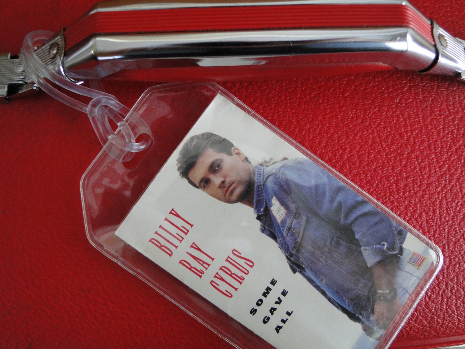 Billy Ray Cyrus - Some Gave All - Achy Breaky Heart - Upcycled Cassette Tape - Luggage, Back Pack, Musical Instrument Case or Bag Tag