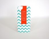 iPhone 5 or 4/4s Case - Custom Pool Chevron, Personalized