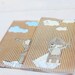 Passport Cover Case in Beige and White. Pirate girl and boy. Honeymoon gift.Travel in style.
