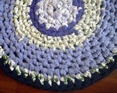 Crochet Rag Rug Lavender and Sage Nursery Cottage Chic