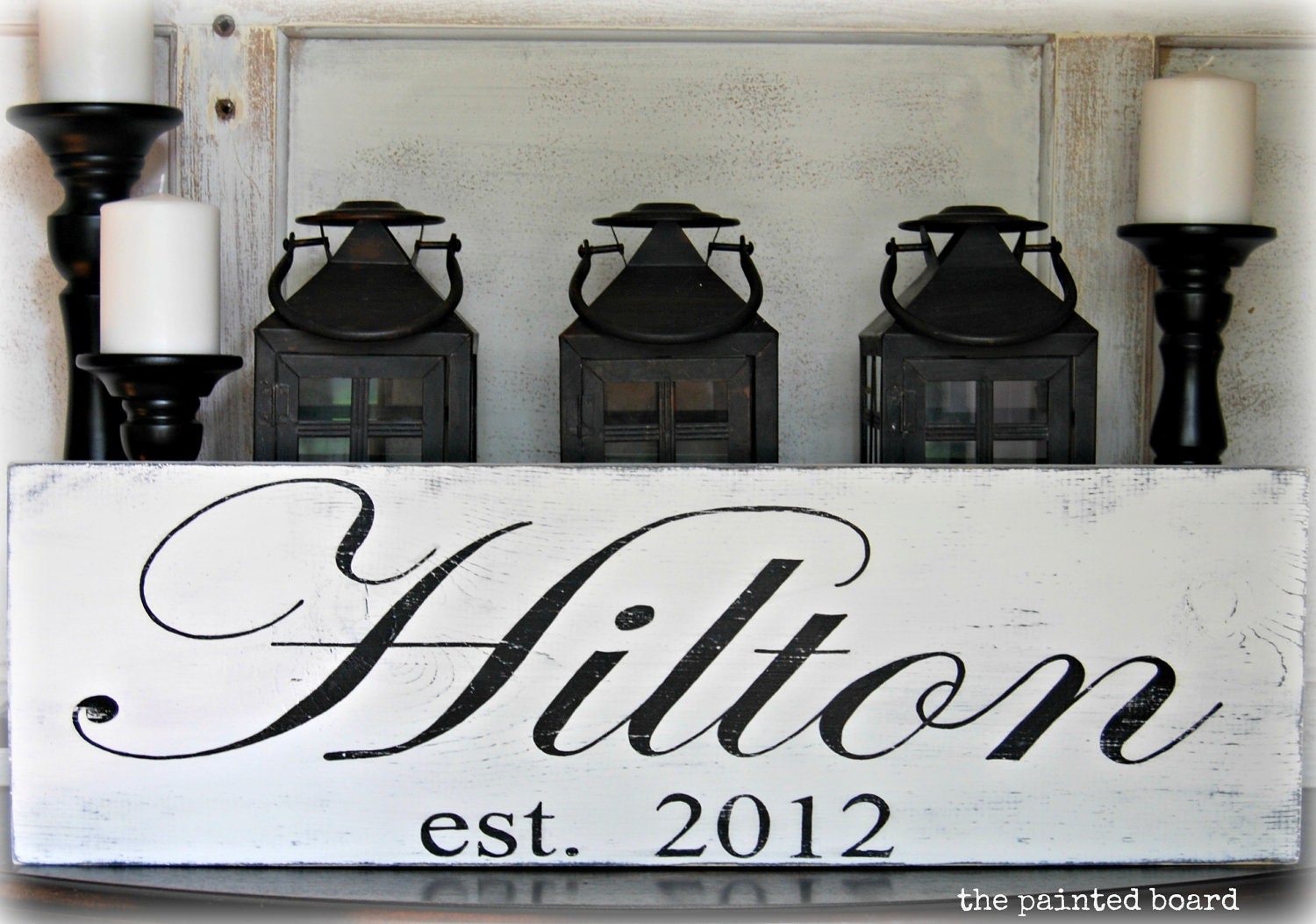 WEDDING GIFT Hand Painted Family Established Sign
