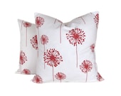 Decorative Throw Pillows Throw Pillow Covers 18x18 Coral Pillow Dandelion Pillow Salmon Pillow Printed Fabric both sides housewares