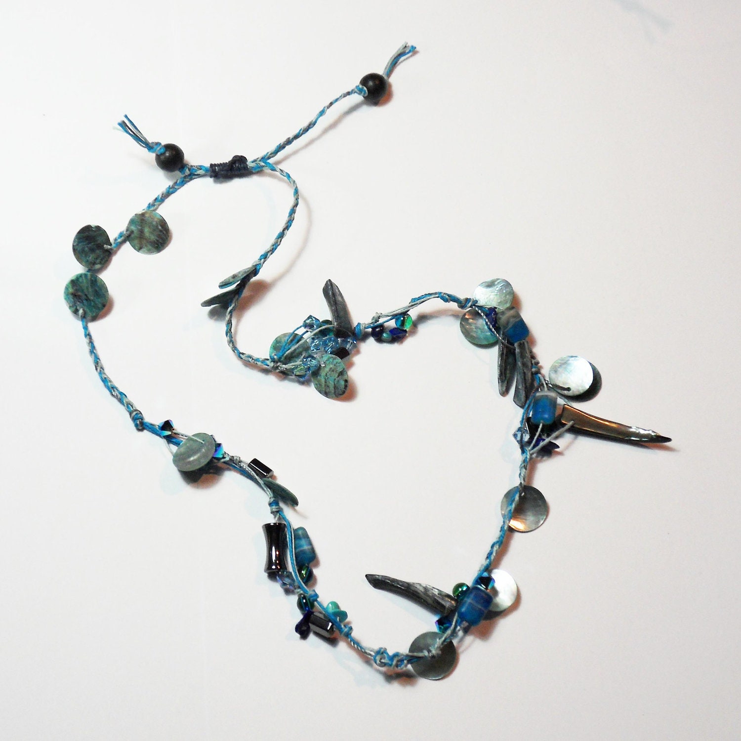 Beach Blue - Adjustable Cord Necklace