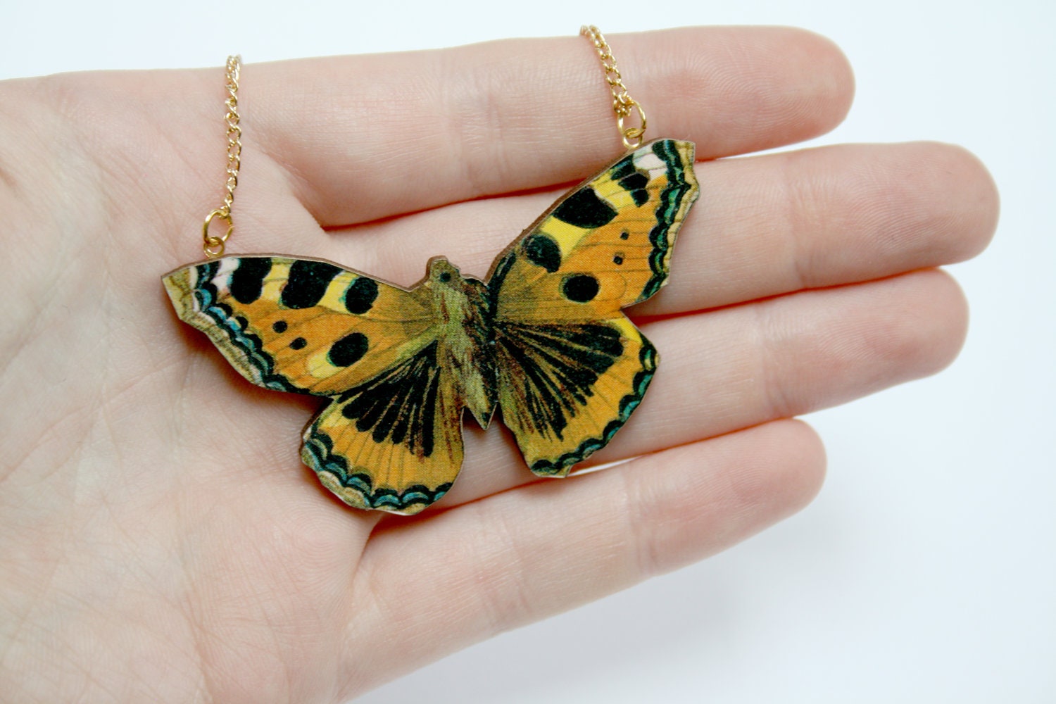 Butterfly Wooden Necklace