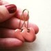 Rose Heart Earrings. Blush Pink Earrings. Dusty Rose Pink Enamel Heart Charm Earrings Valentine's Day Earrings. Gifts for Her.