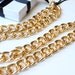 Double Layer Gold Chunky Curb Chain Necklace