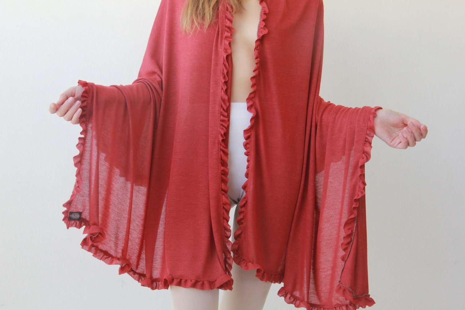 Perfect Gift , Red , Feminine Shawl