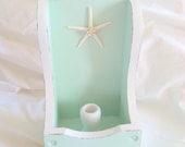Shabby Country Cottage Upcycled  Wood Holder/Starfish - Beach Decor