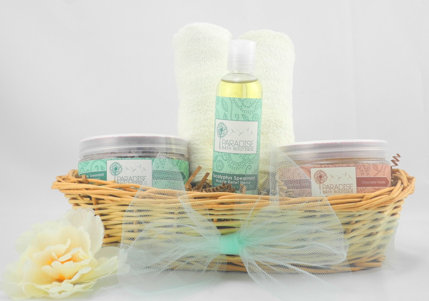 Relax by Paradise - Aromatherapy Bath Set in Eucalyptus Spearmint - muscle relief blend