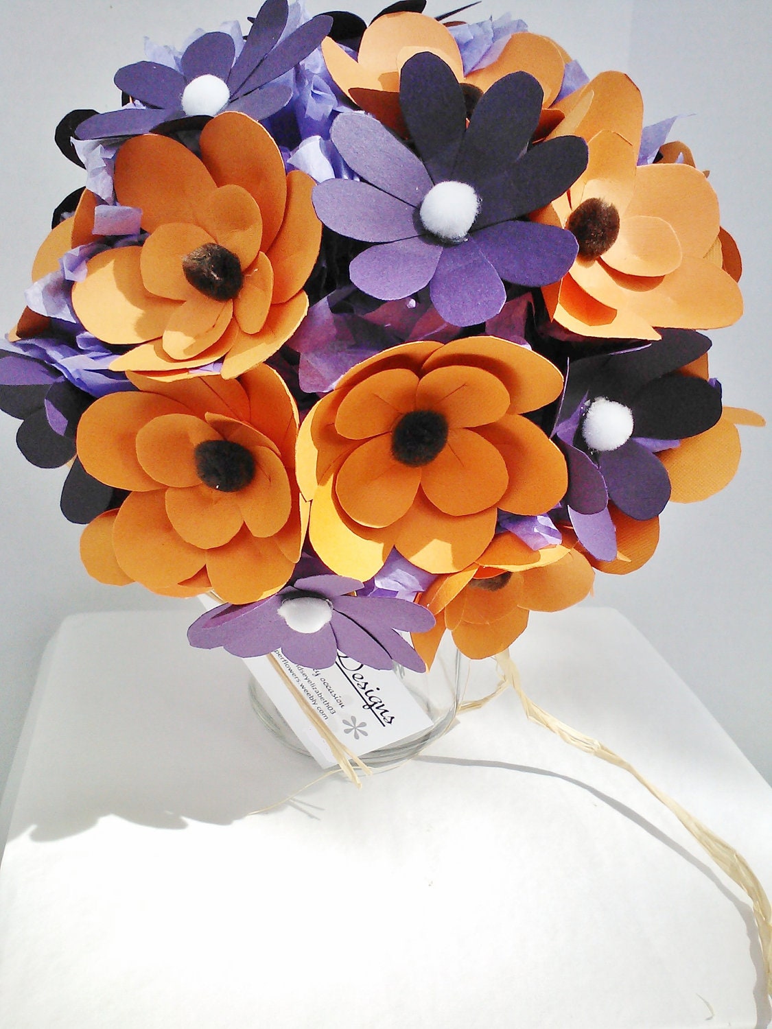 Halloween Decoration, halloween party, halloween costume, halloween centerpiece, orange, purple