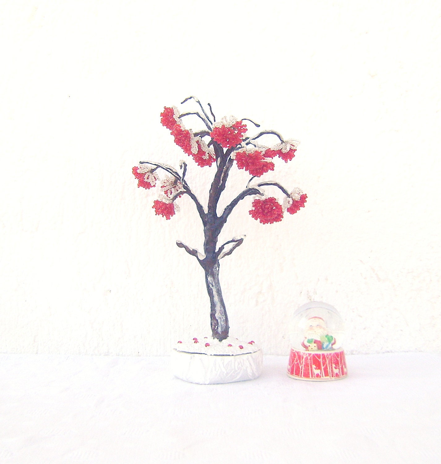 Snowball Tree Home Decor Wire Beaded Sculpture