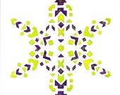 Snowflake Crystal - Alternative Neon Tribal Christmas Art