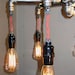 Industrial - Black Malleable Iron 6-Bulb Chandelier