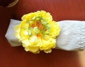 Yellow Flower Napkin Rings