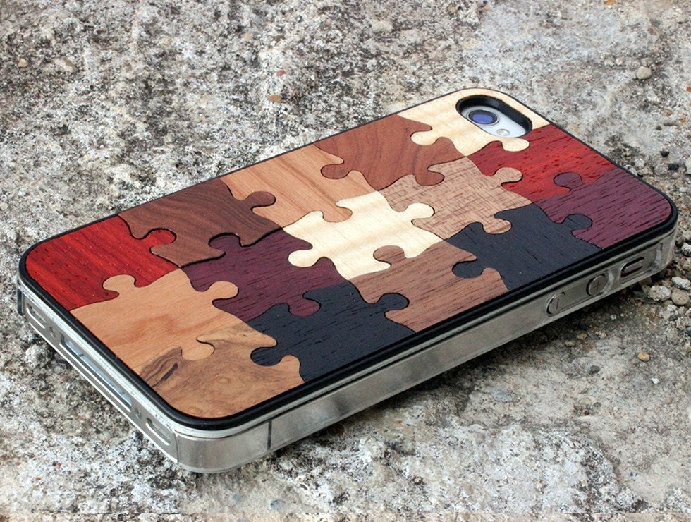Wood Puzzle iPhone 4/4S Clear Case - FREE Shipping