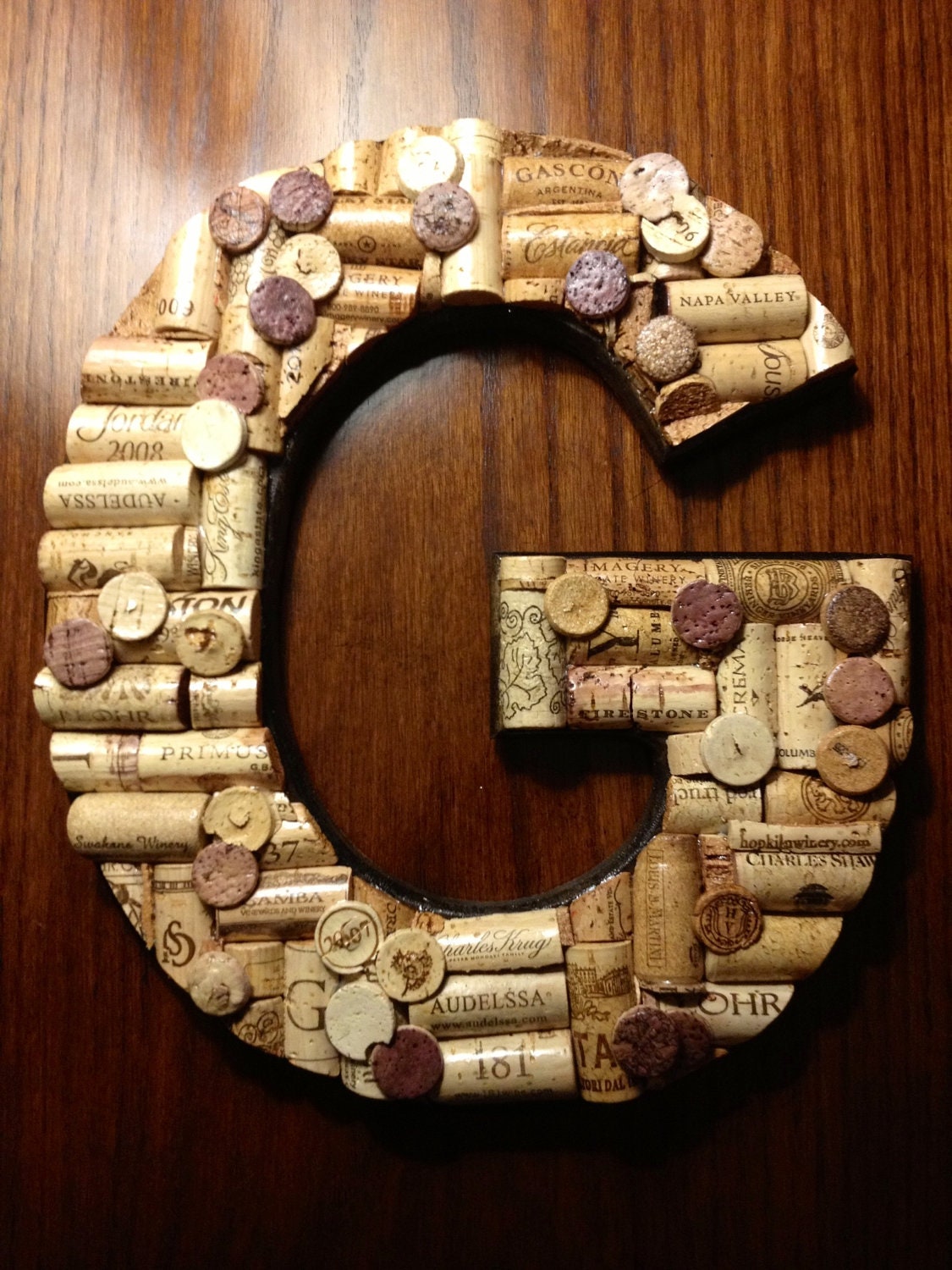 Hand Crafted Wine Cork Letters (Made to Order)