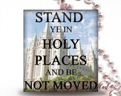 Scrabble Tile Pendant- STAND ye in HOLY PLACES 05- Buy 2 Pendants Get 1 Free