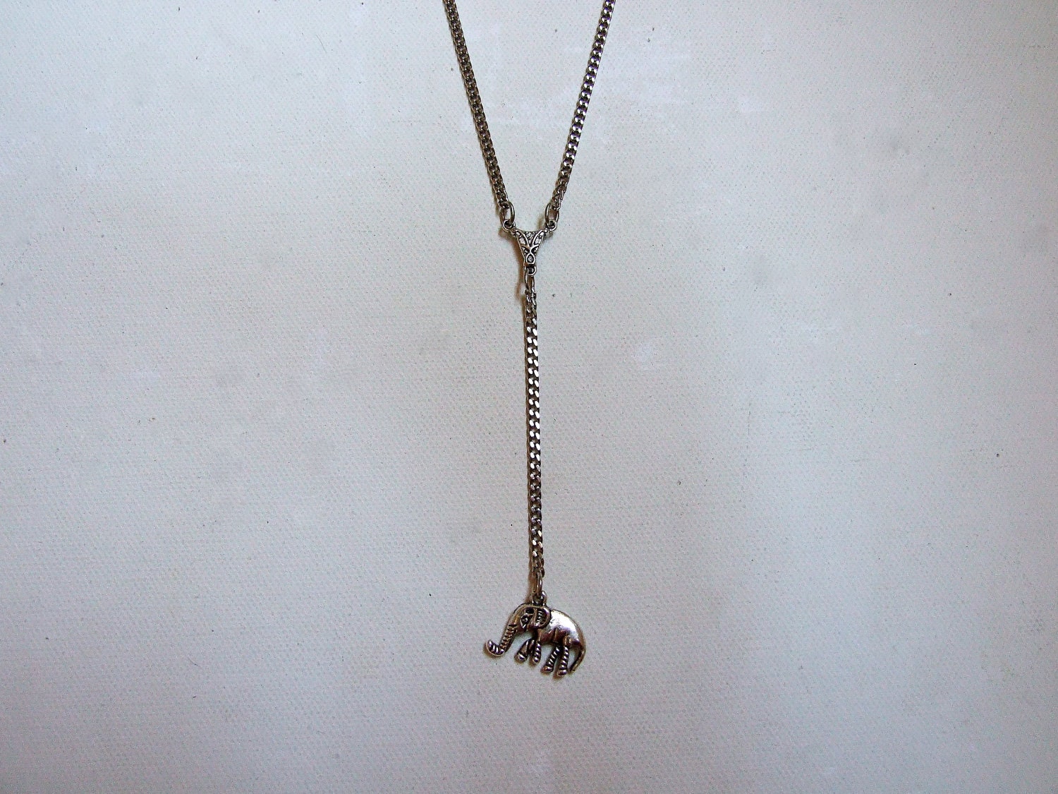 Silver Realistic Elephant Chain Rosary.
