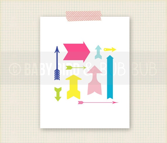 Arrows Art Print - Studio Art - Home or Office Wall Print Poster
