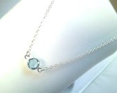 Swarovski Aquamarine Crystal Sterling Silver Pendant necklace,charm Necklace,wedding jewerly, bridesmaid gifts,modern, everyday jewelry