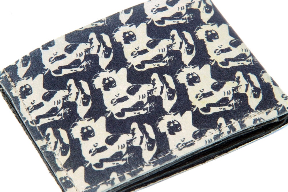 ON SALE: Cool Wallet for Men - Printed Leather Slim Wallet - Men Billfold
