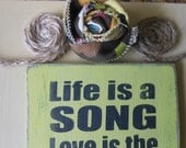 7 1/2" x 7 1/2" x 3/4" Handmade  wood home decor By signart04:)