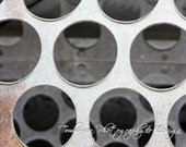 Black and White Industrial Style with Circle Design, 8x12 Photography Print,