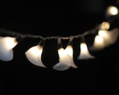 SALE SALE  20 White modern flower style handmade string light lantern hanging indoor patio garland wedding party