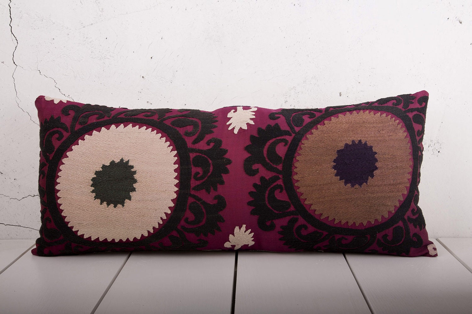 13 x 28 Throw Pillow Decorative Pillow Accent Pillow Bohemian Pillow Vintage Suzani Pillow Cover Decorative Suzani Cushion - 03085-76