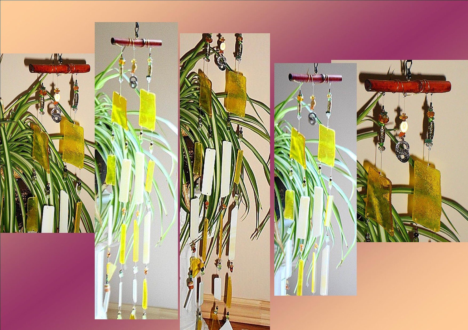 Yummy Lemon Meringue Feng Shui Glass & Crystal Wind Chime