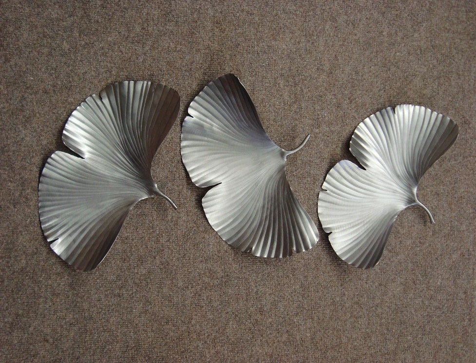 Falling Gingko Leaves Wall Sculpture